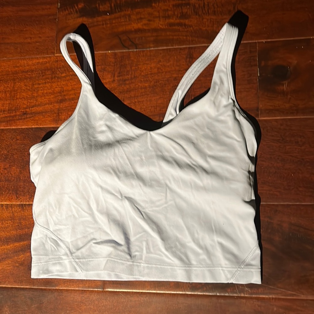 Lulu lemon align top light blue size medium good condition padding still intact